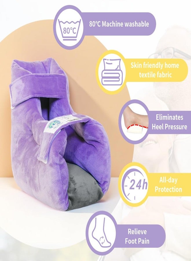 Ehucon Velour Heel Protectors Bed Sore Pillow Cushion for Pressure Sores,Velvet Foot Pillows Support Boot for Bedridden Patients Supplies, Ankle Pillow Heel Protector for Heel Pain（Pack of 1 pcs） - Image 3